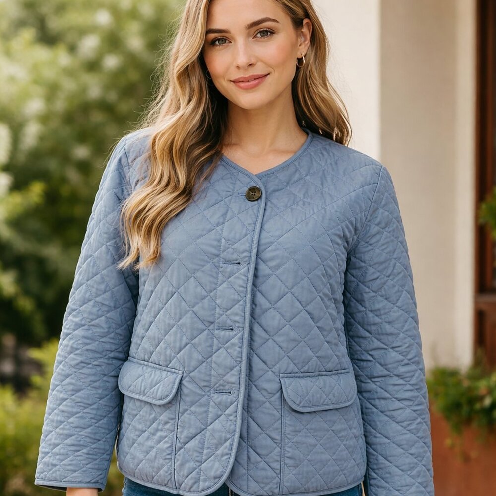 Croft & Barrow puff jacket blue size S